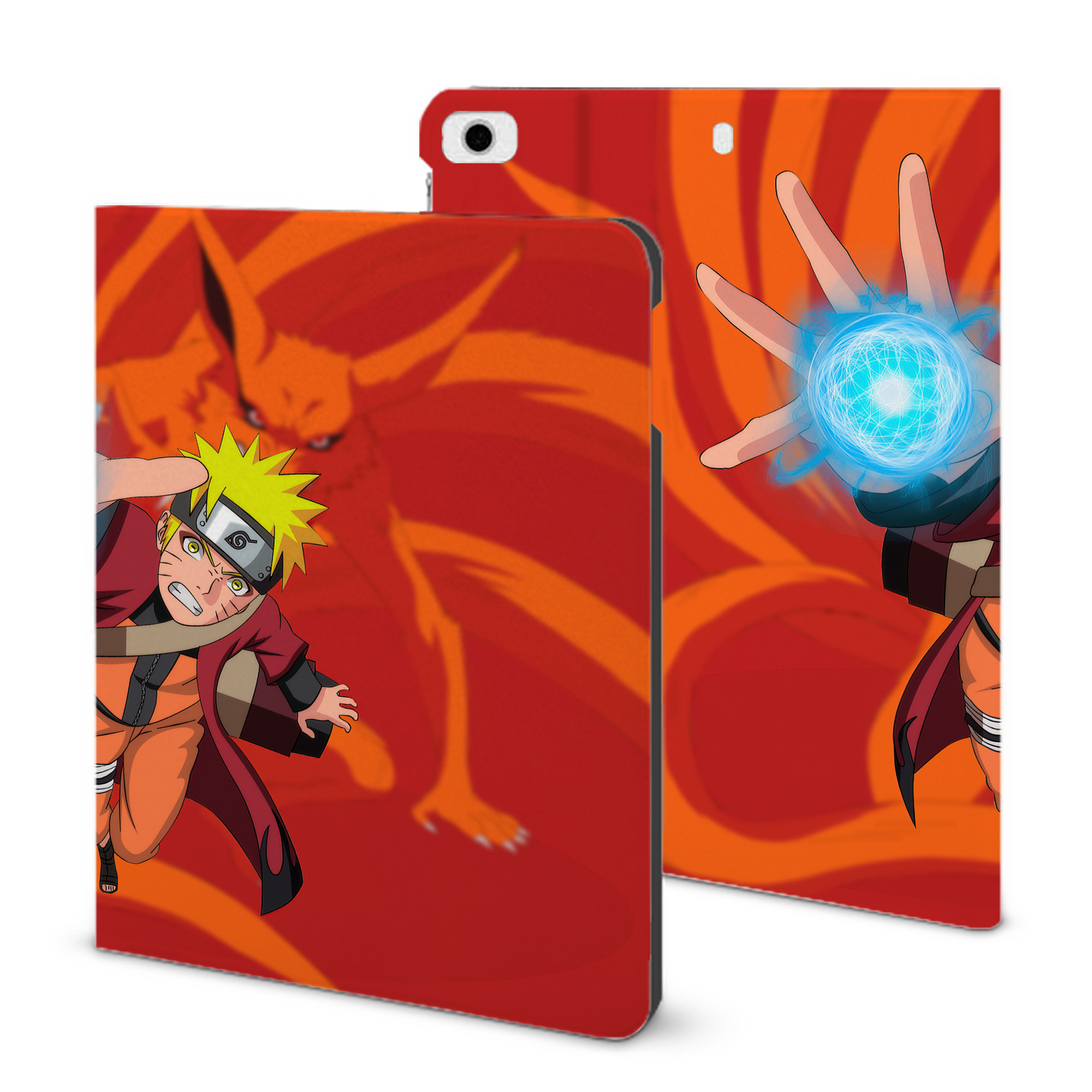 （画像用） NARUTO -ナルト- NARUTO -ナルト- 疾風伝 IPad ケース ブック型 PUレザー TPU 耐衝撃 軽量 薄型 ペン収納なし 全面保護 IPad 各モデル対応